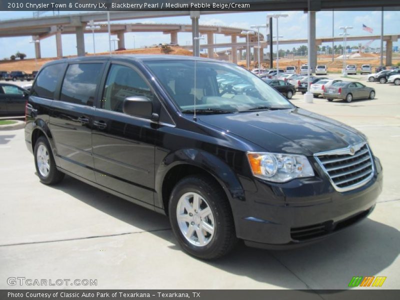 Blackberry Pearl / Medium Pebble Beige/Cream 2010 Chrysler Town & Country LX