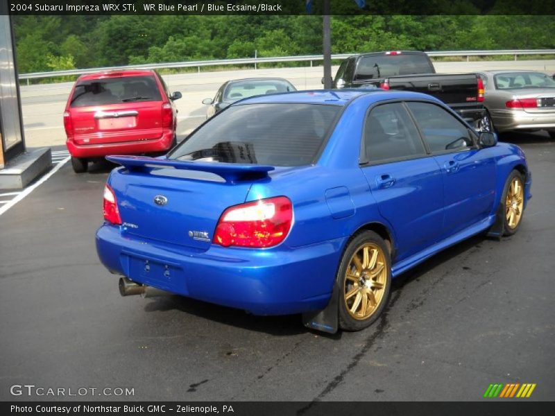 WR Blue Pearl / Blue Ecsaine/Black 2004 Subaru Impreza WRX STi