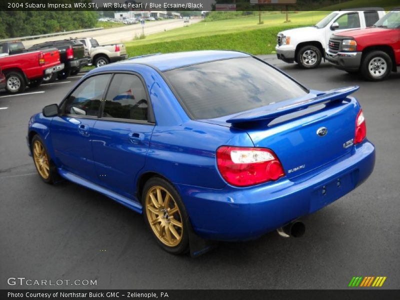 WR Blue Pearl / Blue Ecsaine/Black 2004 Subaru Impreza WRX STi