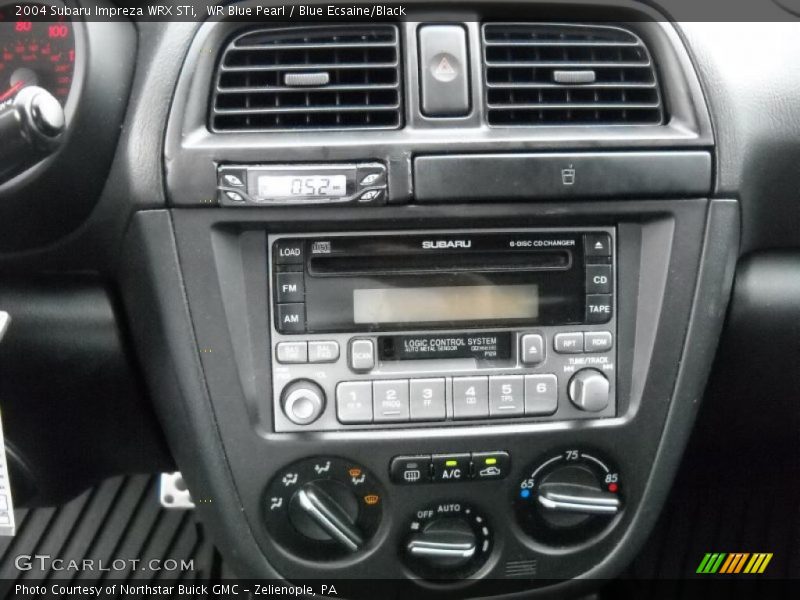 WR Blue Pearl / Blue Ecsaine/Black 2004 Subaru Impreza WRX STi
