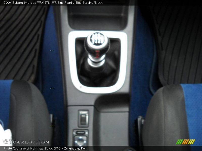 WR Blue Pearl / Blue Ecsaine/Black 2004 Subaru Impreza WRX STi