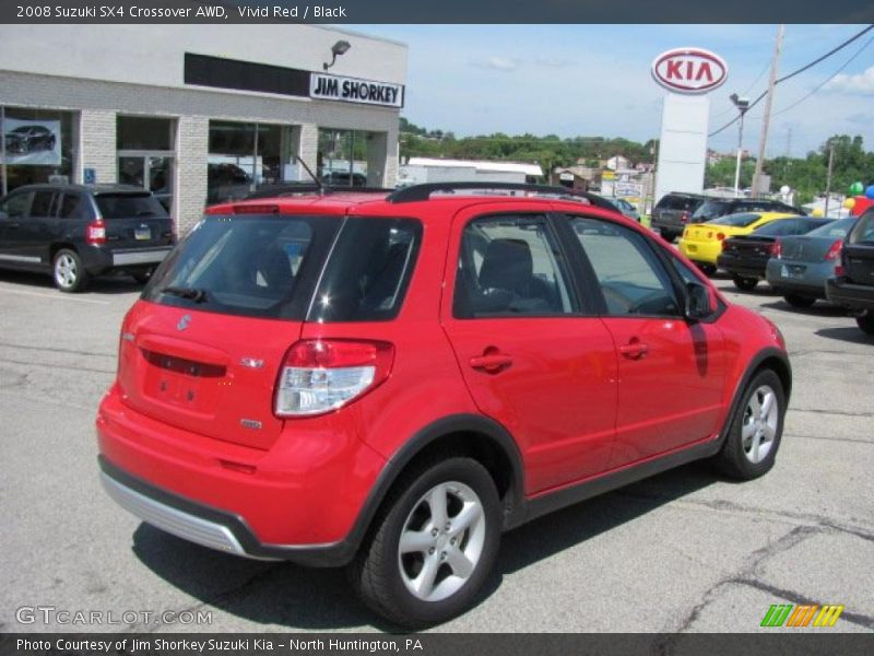 Vivid Red / Black 2008 Suzuki SX4 Crossover AWD
