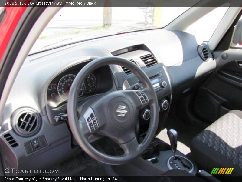 Vivid Red / Black 2008 Suzuki SX4 Crossover AWD
