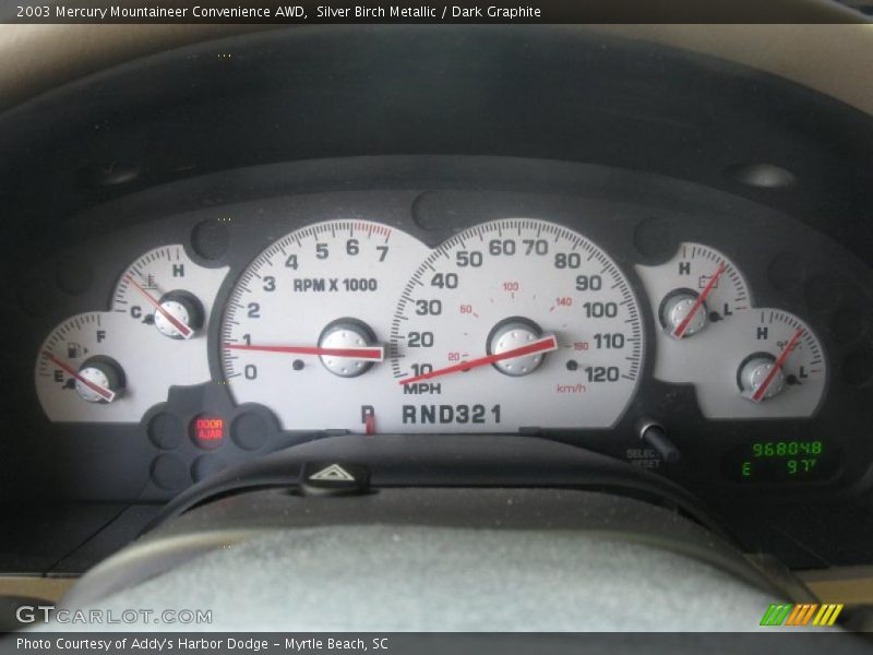 Silver Birch Metallic / Dark Graphite 2003 Mercury Mountaineer Convenience AWD