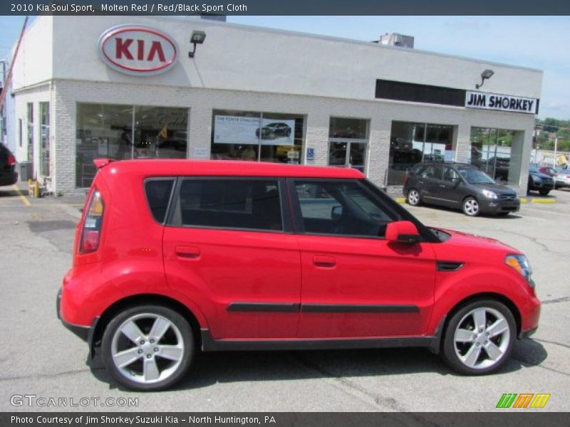 Molten Red / Red/Black Sport Cloth 2010 Kia Soul Sport