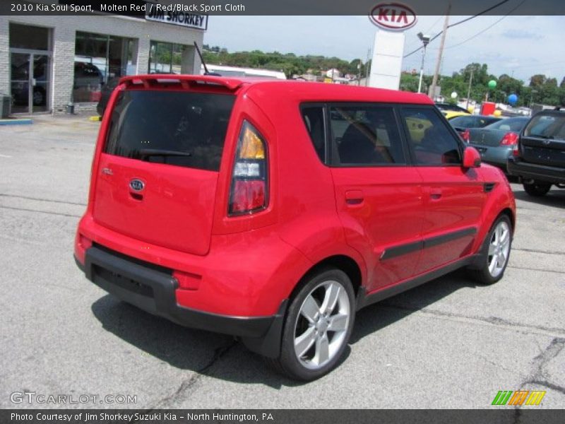Molten Red / Red/Black Sport Cloth 2010 Kia Soul Sport