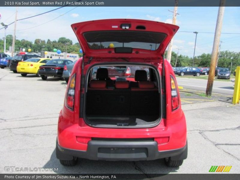 Molten Red / Red/Black Sport Cloth 2010 Kia Soul Sport