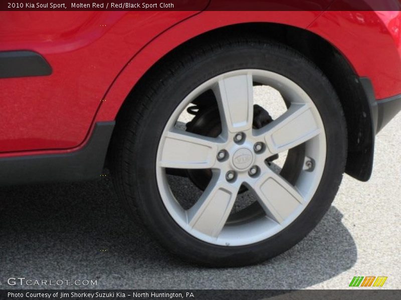 Molten Red / Red/Black Sport Cloth 2010 Kia Soul Sport