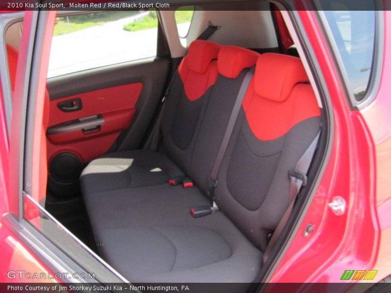 Molten Red / Red/Black Sport Cloth 2010 Kia Soul Sport