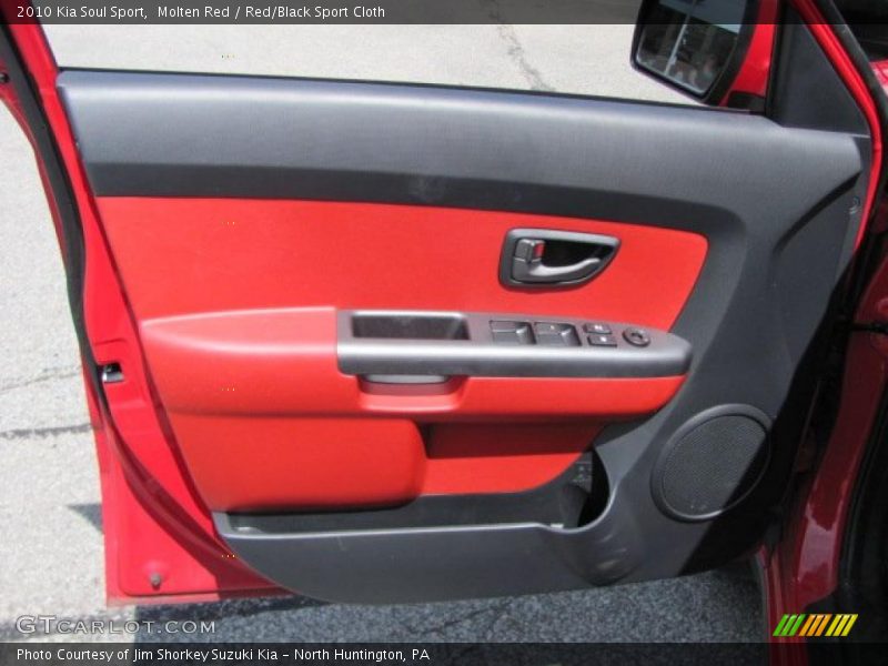 Molten Red / Red/Black Sport Cloth 2010 Kia Soul Sport