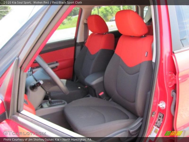Molten Red / Red/Black Sport Cloth 2010 Kia Soul Sport