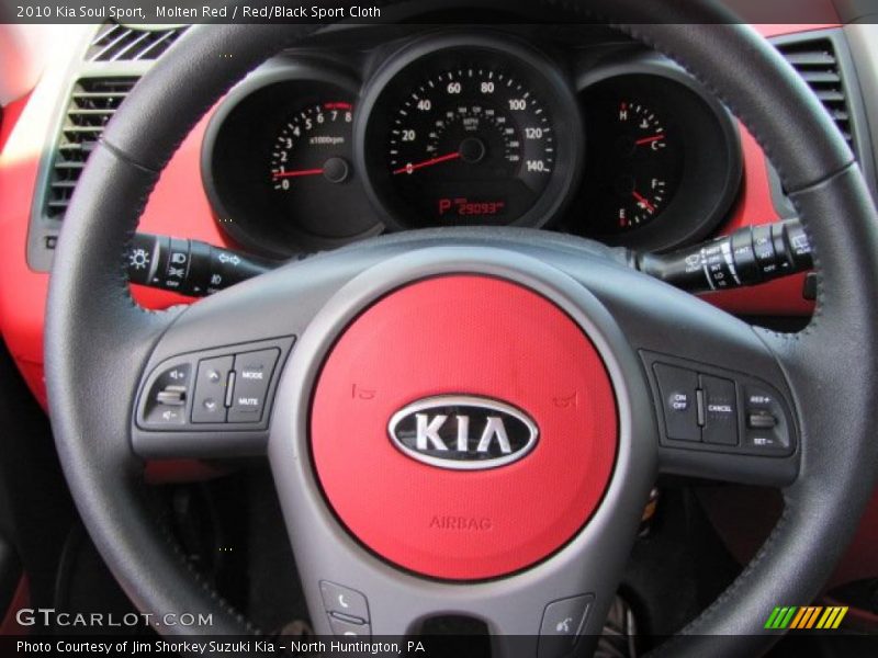 Molten Red / Red/Black Sport Cloth 2010 Kia Soul Sport