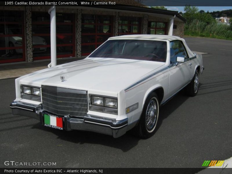 White / Carmine Red 1985 Cadillac Eldorado Biarritz Convertible