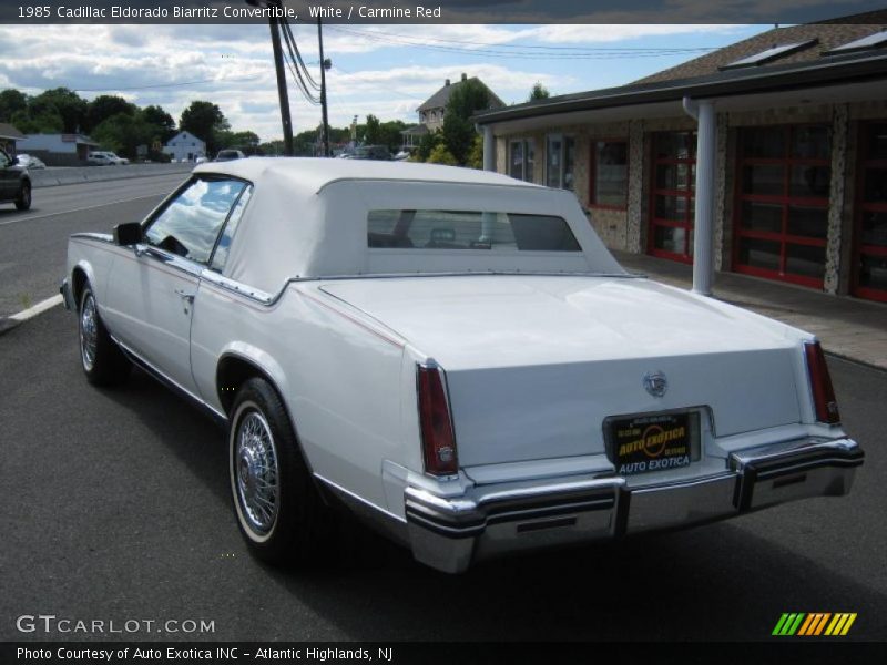 White / Carmine Red 1985 Cadillac Eldorado Biarritz Convertible