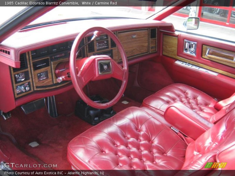 White / Carmine Red 1985 Cadillac Eldorado Biarritz Convertible