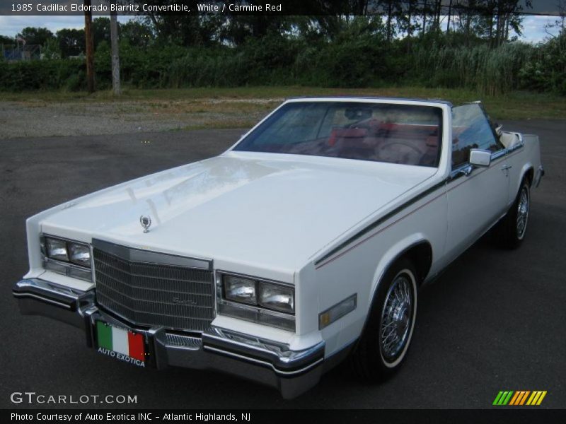 White / Carmine Red 1985 Cadillac Eldorado Biarritz Convertible