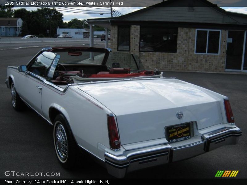 White / Carmine Red 1985 Cadillac Eldorado Biarritz Convertible