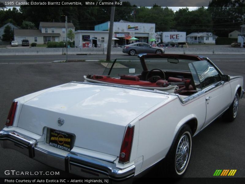 White / Carmine Red 1985 Cadillac Eldorado Biarritz Convertible