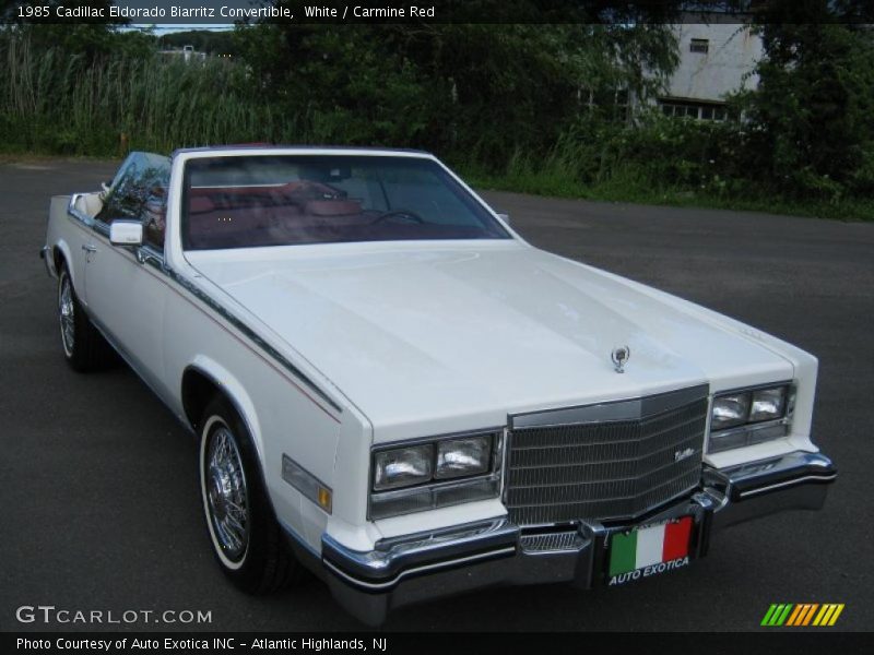 White / Carmine Red 1985 Cadillac Eldorado Biarritz Convertible