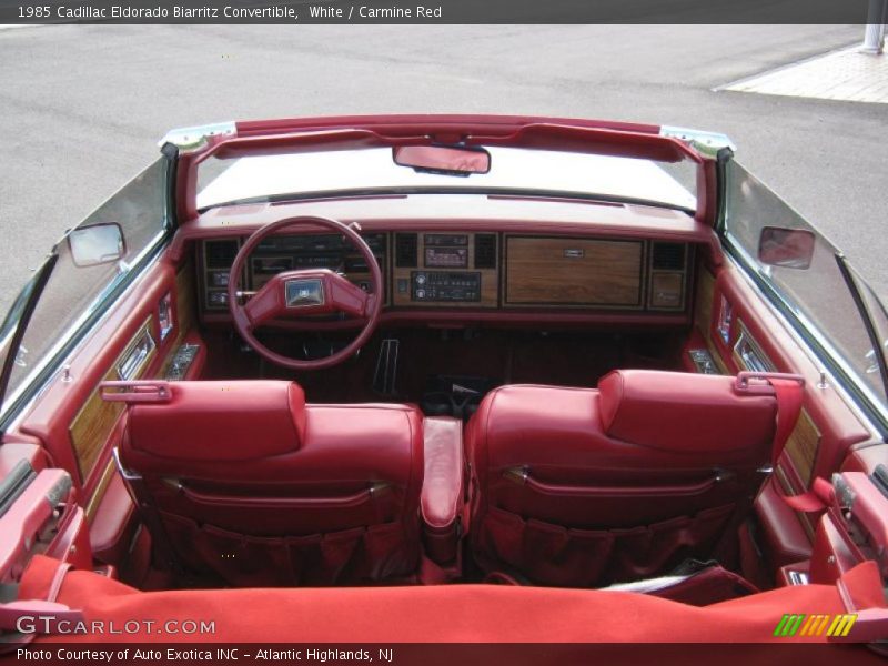 White / Carmine Red 1985 Cadillac Eldorado Biarritz Convertible