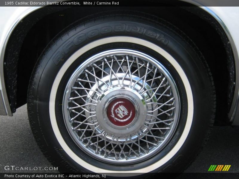 White / Carmine Red 1985 Cadillac Eldorado Biarritz Convertible