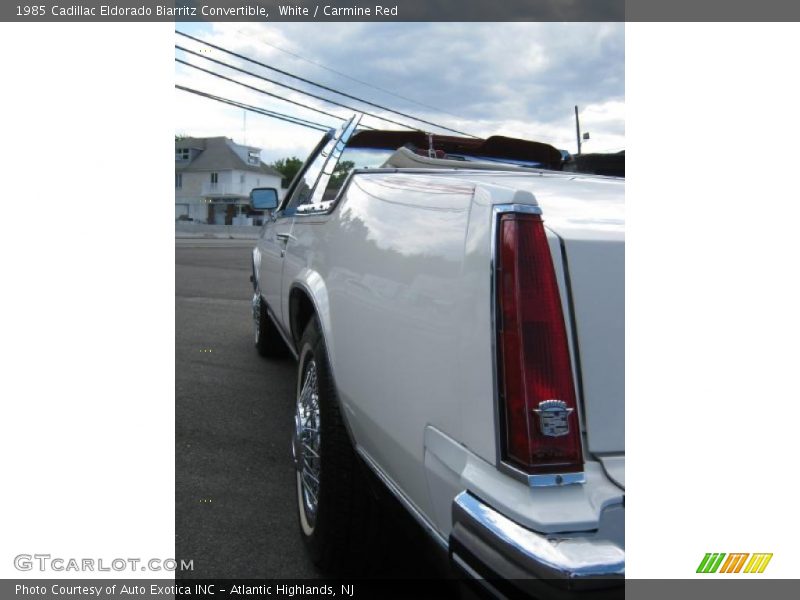 White / Carmine Red 1985 Cadillac Eldorado Biarritz Convertible