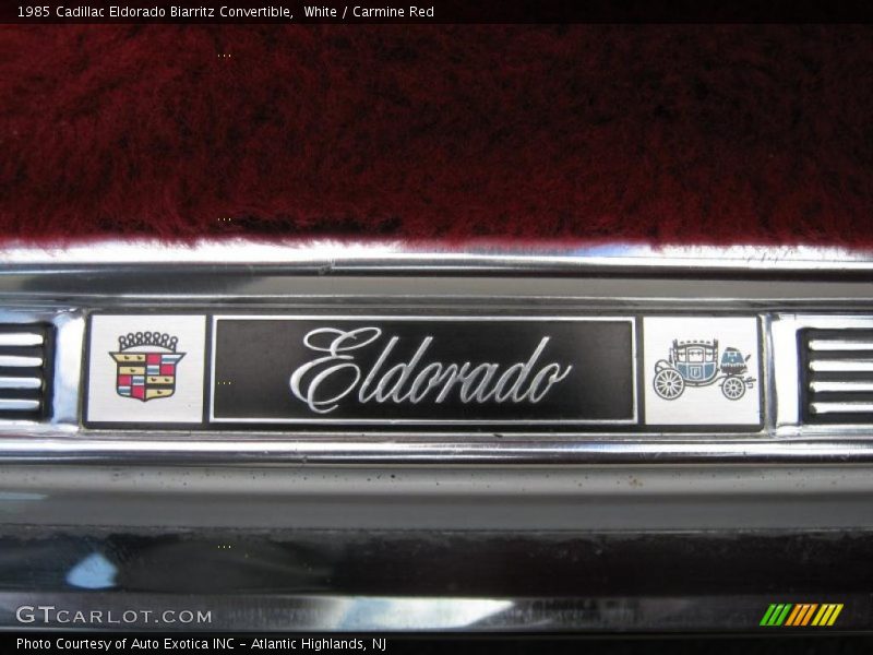 White / Carmine Red 1985 Cadillac Eldorado Biarritz Convertible