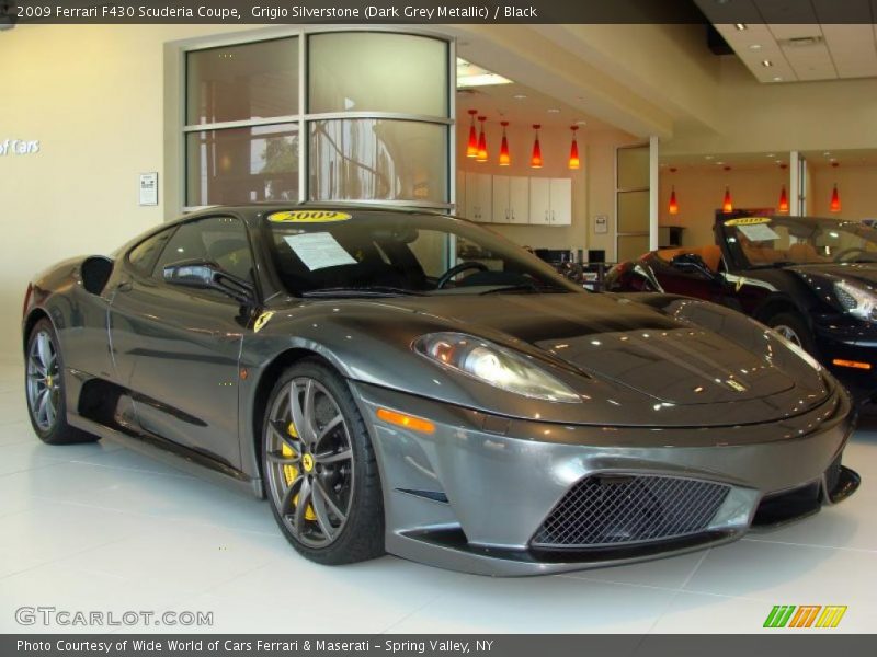 Grigio Silverstone (Dark Grey Metallic) / Black 2009 Ferrari F430 Scuderia Coupe