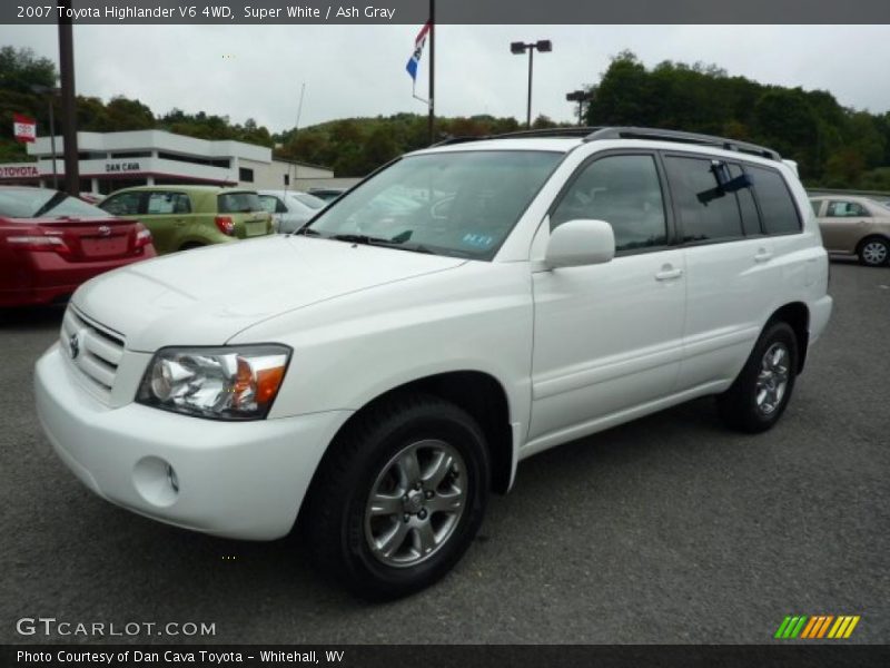 Super White / Ash Gray 2007 Toyota Highlander V6 4WD
