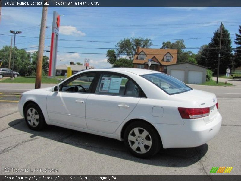 Powder White Pearl / Gray 2008 Hyundai Sonata GLS