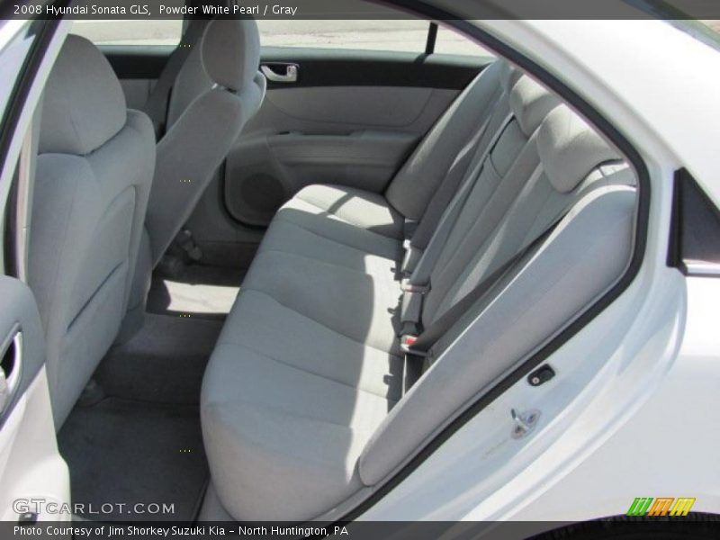 Powder White Pearl / Gray 2008 Hyundai Sonata GLS