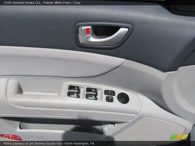 Powder White Pearl / Gray 2008 Hyundai Sonata GLS