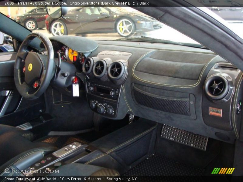 Grigio Silverstone (Dark Grey Metallic) / Black 2009 Ferrari F430 Scuderia Coupe