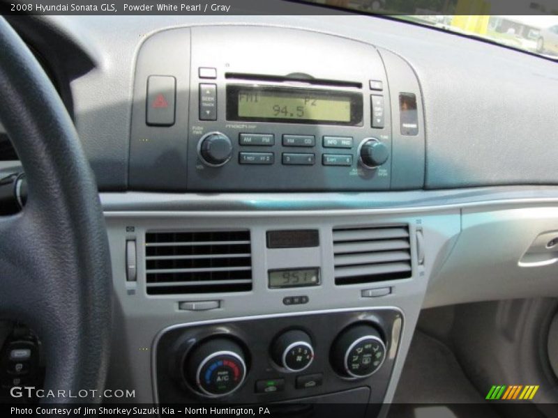 Powder White Pearl / Gray 2008 Hyundai Sonata GLS