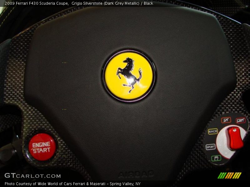 Grigio Silverstone (Dark Grey Metallic) / Black 2009 Ferrari F430 Scuderia Coupe