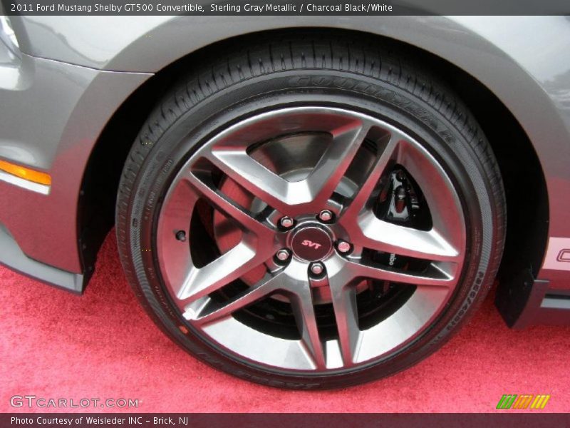 Sterling Gray Metallic / Charcoal Black/White 2011 Ford Mustang Shelby GT500 Convertible