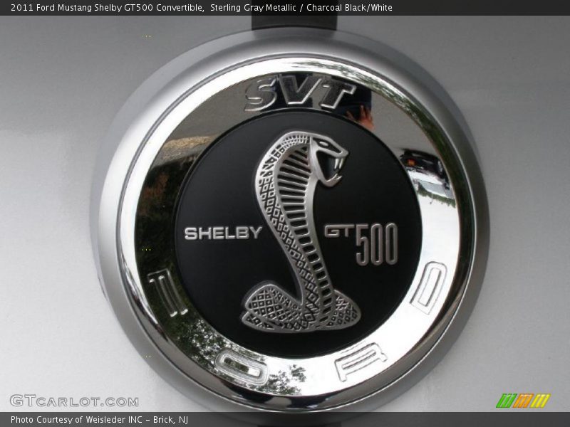 Sterling Gray Metallic / Charcoal Black/White 2011 Ford Mustang Shelby GT500 Convertible