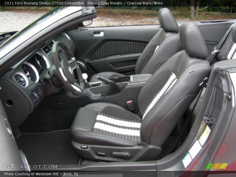 Sterling Gray Metallic / Charcoal Black/White 2011 Ford Mustang Shelby GT500 Convertible