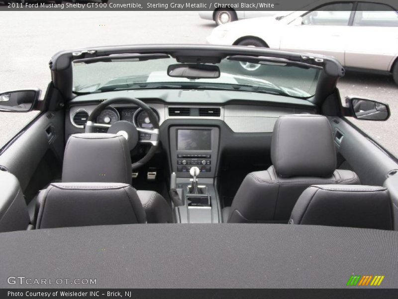 Sterling Gray Metallic / Charcoal Black/White 2011 Ford Mustang Shelby GT500 Convertible