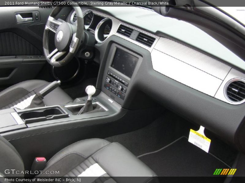 Sterling Gray Metallic / Charcoal Black/White 2011 Ford Mustang Shelby GT500 Convertible