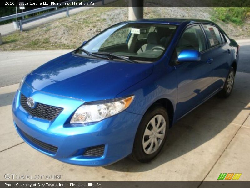 Blue Streak Metallic / Ash 2010 Toyota Corolla LE