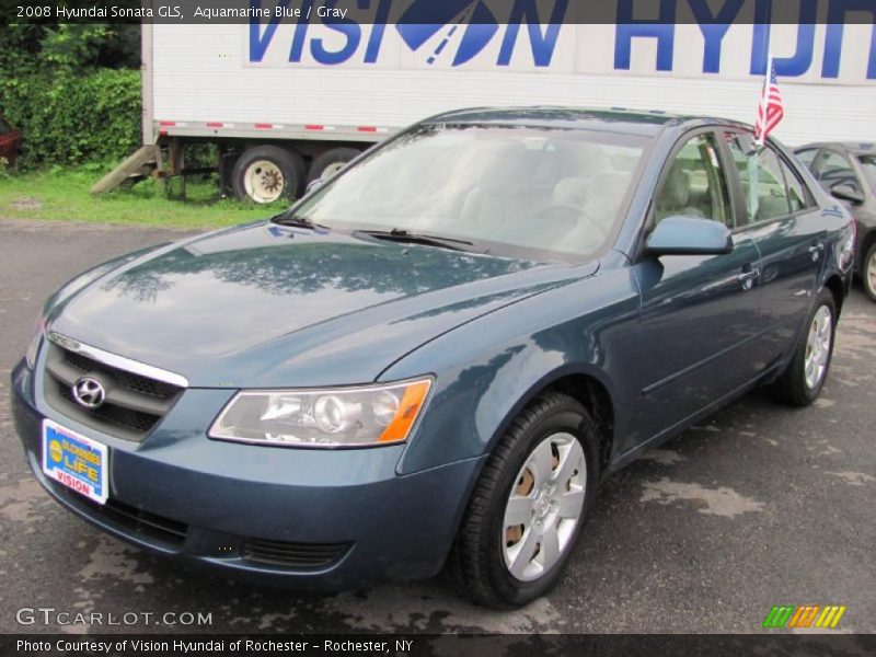 Aquamarine Blue / Gray 2008 Hyundai Sonata GLS