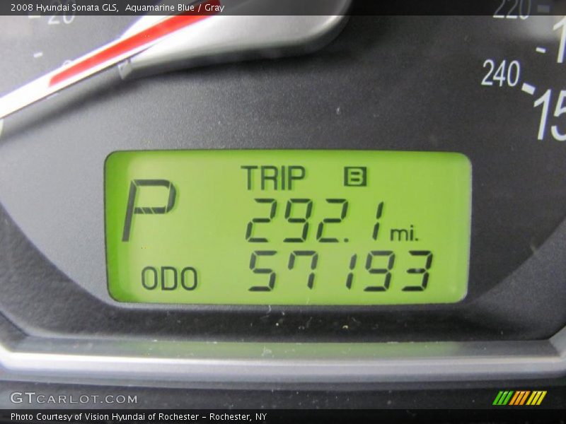 Aquamarine Blue / Gray 2008 Hyundai Sonata GLS