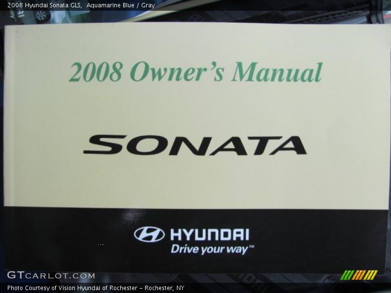 Aquamarine Blue / Gray 2008 Hyundai Sonata GLS