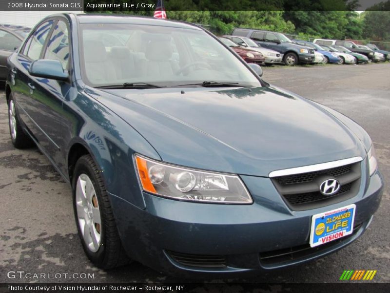 Aquamarine Blue / Gray 2008 Hyundai Sonata GLS