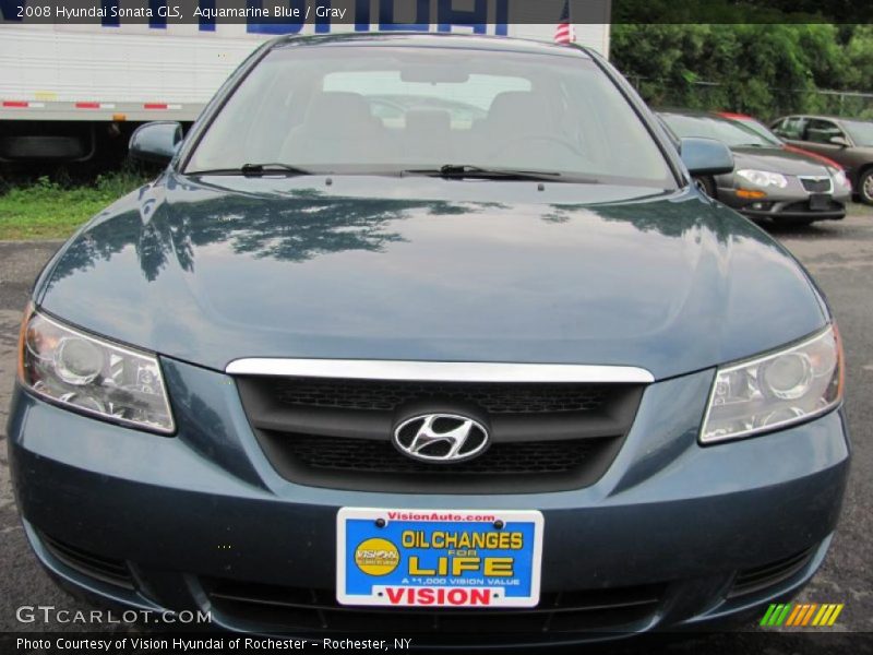 Aquamarine Blue / Gray 2008 Hyundai Sonata GLS