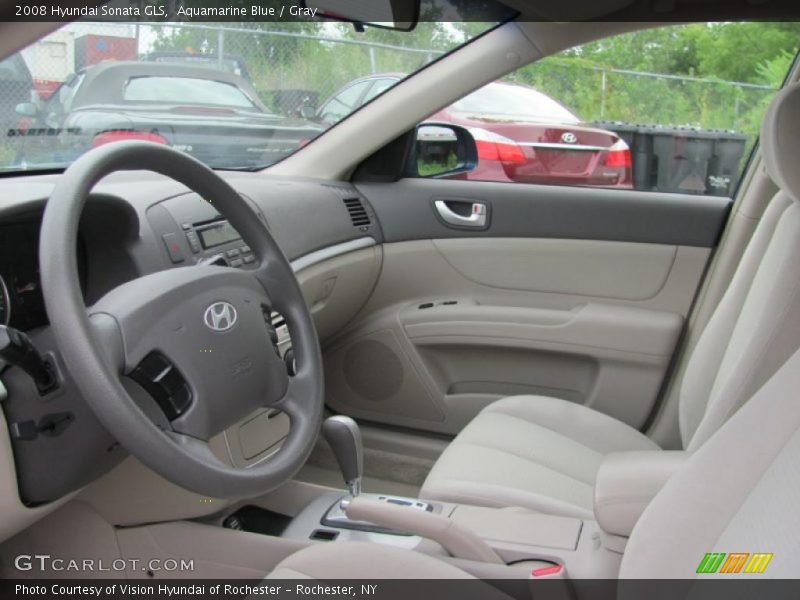 Aquamarine Blue / Gray 2008 Hyundai Sonata GLS