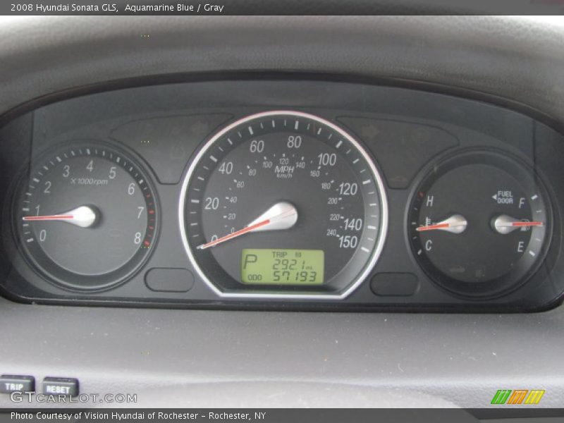 Aquamarine Blue / Gray 2008 Hyundai Sonata GLS