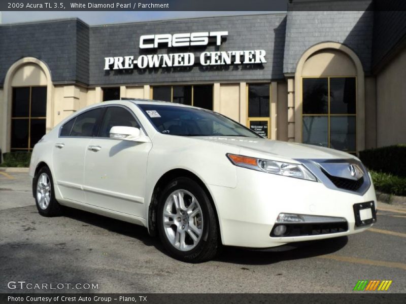 White Diamond Pearl / Parchment 2009 Acura TL 3.5