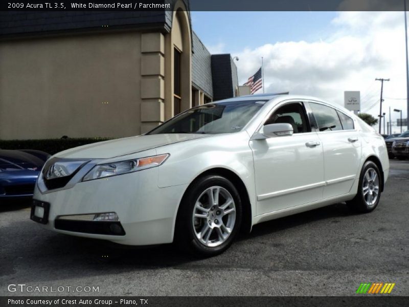 White Diamond Pearl / Parchment 2009 Acura TL 3.5